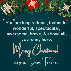 Christmas Wishes For Teachers From Students