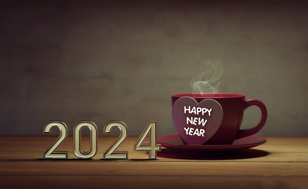 Happy New Year 2024 3d Wallpaper
