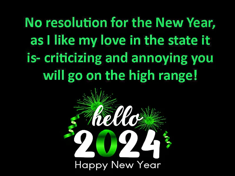 New Year Resolution Quote Funny 2024