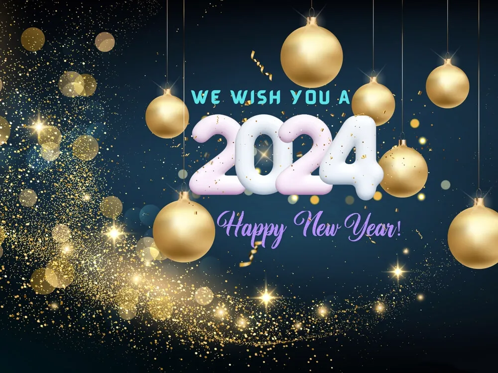 New Year Wishes Wallpaper 2024