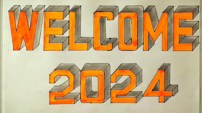 Welcome 2024 Drawing Image