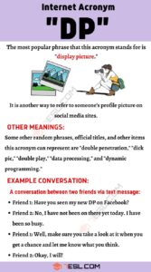 what is the meaning of dp in facebook what is the meaning of dp in facebook - What is the meaning of dp in facebook