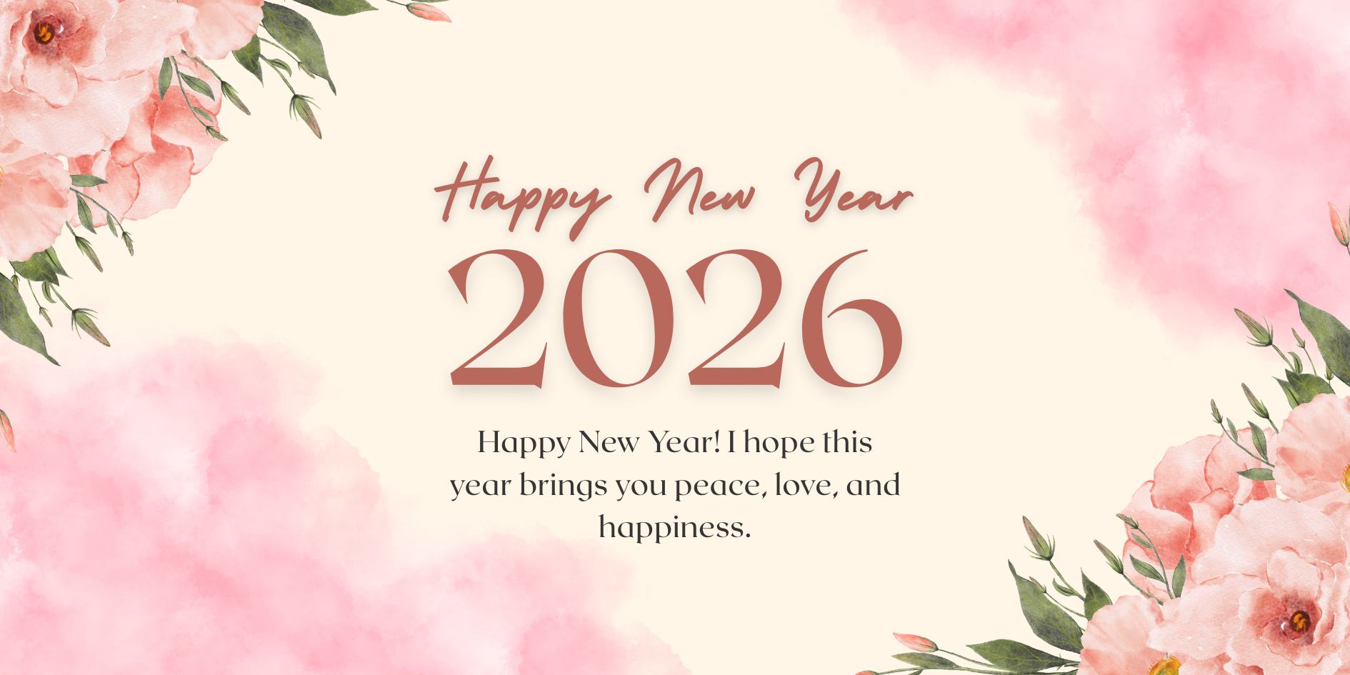 Happy New Year 2026 background Image Floral HD Happy New Year 2026 Background Image Floral HD